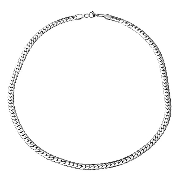Herringbone Chain Necklace In 316 Stainless Steel 24" - Picture 5 of 7